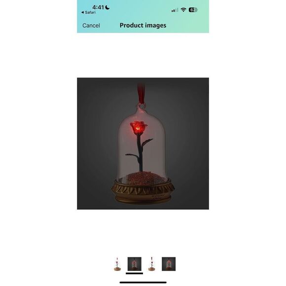 2021 Enchanted Rose Light-Up Living Magic Sketchbook Ornament Beauty & the Beast - Picture 2 of 2